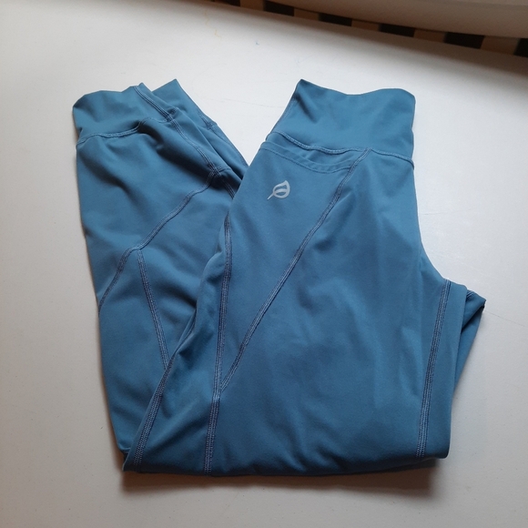 P'tula Pants - P’tula Kim Jogger 29" Womens Small Blue High Rise Pockets